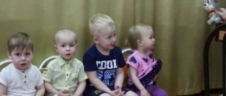 Children looking at a toy dog