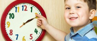 Boy with wall clock