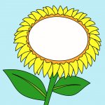 Sunflower drawing clipart