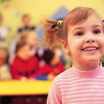 Happy kindergarten student