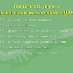 The significance of the game in the pedagogical process of preschool educational institutions. Author24 - online exchange of student work 